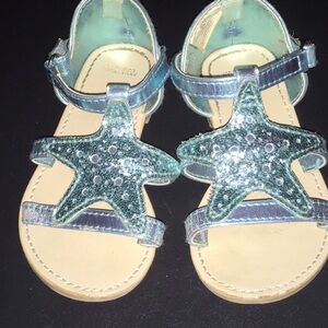 Gymboree silvery blue star sandals toddler size 7